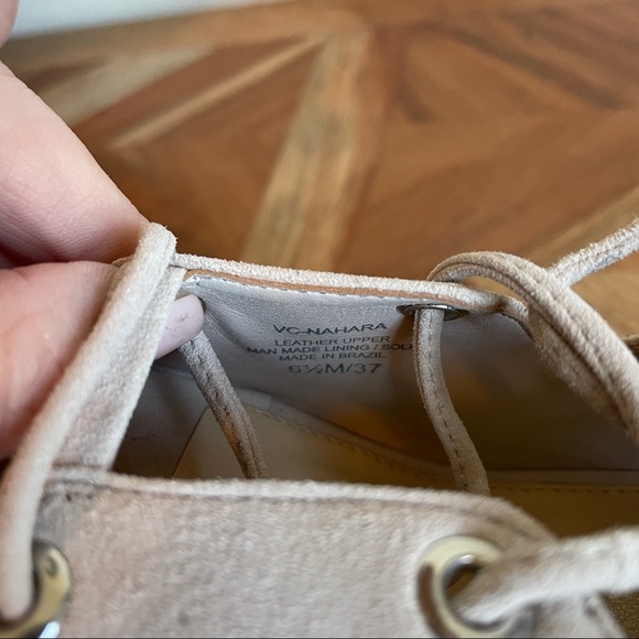 Vince Camuto Nahara Sandals Tan Suede Lace Up - Picture 7 of 7